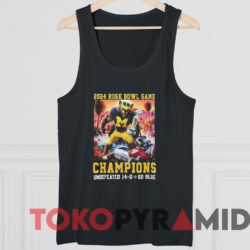 Michigan Wolverines 2024 Rose Bowl Game Champions Undefeated 14-0 Go Blue T-shirt 4 Michigan Wolverines 2024 Rose Bowl Game Champions Undefeated 14 0 Go Blue T shirt Black TankTop