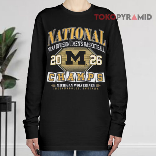 Michigan Wolverines 2026 Men's Basketball National Champions Big And Tall Long sleeved