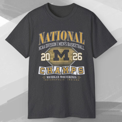 Michigan Wolverines 2026 Men's Basketball National Champions Big And Tall T shirt