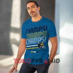 Michigan Wolverines Back To Back To Back Big Ten Champs Shirt 3 Michigan Wolverines Back To Back To Back Big Ten Champs Blue T shirt
