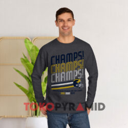 Michigan Wolverines Back To Back To Back Big Ten Champs Shirt 2 Michigan Wolverines Back To Back To Back Big Ten Champs Dark Grey Long sleeved