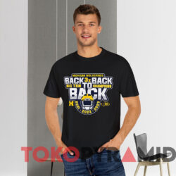 Michigan Wolverines Big Ten Championship 2023 Football Back3xback T shirt Black T shirt