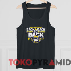 Michigan Wolverines Big Ten Championship 2023 T-shirt 4 Michigan Wolverines Big Ten Championship 2023 Football Back3xback T shirt Black TankTop