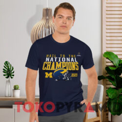 Michigan Wolverines Hail To The 2023 National Champions Hometown Shirt Navy T shirt