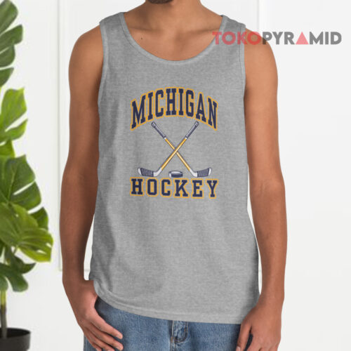 Michigan Wolverines Ice Hockey Ncaa Tank Top Michigan Wolverines Ice Hockey Ncaa Tank Top