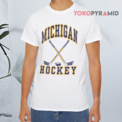 Michigan Wolverines Ice Hockey Ncaa White T shirt