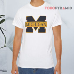 Michigan Wolverines Logo White T shirt
