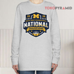 Michigan Wolverines National Champions Maize Logo Long sleeved