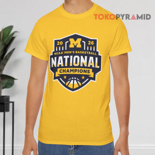 Michigan Wolverines National Champions Maize Logo Shirt