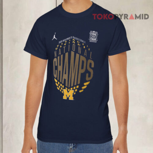 Michigan Wolverines Nike 2026 Men's Basketball National Champions Navy T shirt