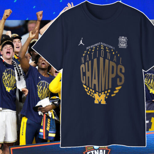 Michigan Wolverines Nike 2026 Men's Basketball National Champions T shirt
