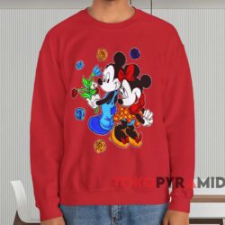 Mickey and Minnie Flowers T-shirt 3 Mickey And Minnie Flowers T shirt Red Sweatshirt
