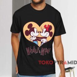 Mickey And Minnie Heart T-Shirt 1 Mickey And Minnie Heart T shirt Black T shirt