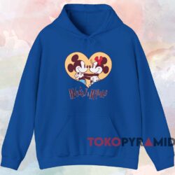 Mickey And Minnie Heart T-Shirt 2 Mickey And Minnie Heart T shirt Blue Hoodie