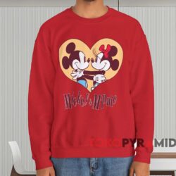 Mickey And Minnie Heart T-Shirt 4 Mickey And Minnie Heart T shirt Red Sweatshirt