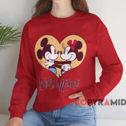 Mickey And Minnie Heart T-Shirt 3 Mickey And Minnie Heart T shirt Red Sweatshirt