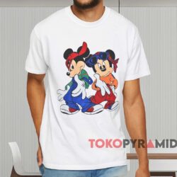 Mickey And Minnie Hip Hop Style T shirt White T shirt
