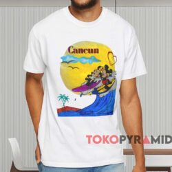 Mickey And Minnie Surf In Cancun T shirt White T shirt