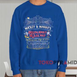 Mickey and Minnie's Runaway Railway T-shirt 4 Mickey And Minnie's Runaway Railway T shirt Blue Sweatshirt