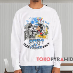 Mickey Mouse 60th Birthday T-shirt 3 Mickey Mouse 60th Birthday T shirt White Sweatshirt