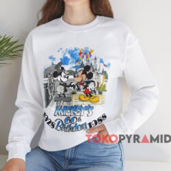 Mickey Mouse 60th Birthday T-shirt 4 Mickey Mouse 60th Birthday T shirt White Sweatshirt