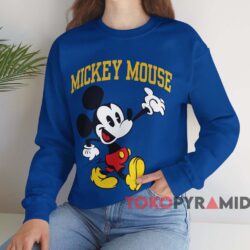 Mickey Mouse Big Logo Cartoon T-shirt 4 Mickey Mouse Big Logo Cartoon T shirt Blue Sweatshirt