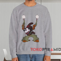 Mickey Mouse Cowboy Two Guns T-shirt 4 Mickey Mouse Cowboy Two Guns T shirt Grey Sweatshirt