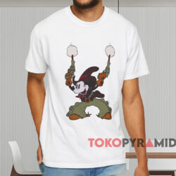 Mickey Mouse Cowboy Two Guns T shirt White T shirt