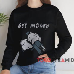 Mickey Mouse Get Money T-shirt 3 Mickey Mouse Get Money T shirt Black Sweatshirt
