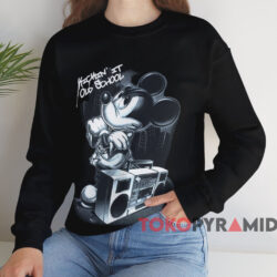 Mickey Mouse Kickin' It Old School T-shirt 4 Mickey Mouse Kickin' It Old School T shirt Black Sweatshirt