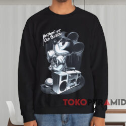Mickey Mouse Kickin' It Old School T-shirt 3 Mickey Mouse Kickin' It Old School T shirt Black Sweatshirt