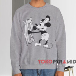 Mickey Mouse Steamboat Captain T-shirt 4 Mickey Mouse Steamboat Captain T shirt Grey Sweatshirt