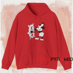 Mickey Mouse Steamboat Captain T-shirt 2 Mickey Mouse Steamboat Captain T shirt Red Hoodie