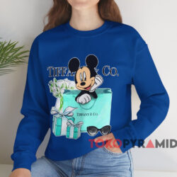 Mickey Mouse Tiffany And Co T-shirt 4 Mickey Mouse Tiffany And Co T shirt Blue Sweatshirt