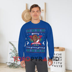 Mike Tyson Merry Chrithmith Christmas Sweatshirt 4 Mike Tyson Merry Chrithmith Christmas Blue Sweatshirt