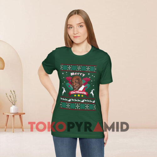 Mike Tyson Merry Chrithmith Christmas Green T shirt Mike Tyson Merry Chrithmith Christmas Green T shirt