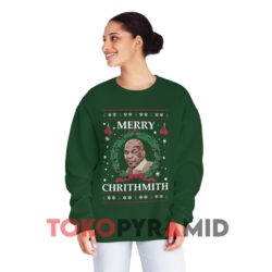 Mike Tyson Merry Chrithmith Ugly Christmas Sweatshirt 3 Mike Tyson Merry Chrithmith Ugly Christmas Black Sweatshirt
