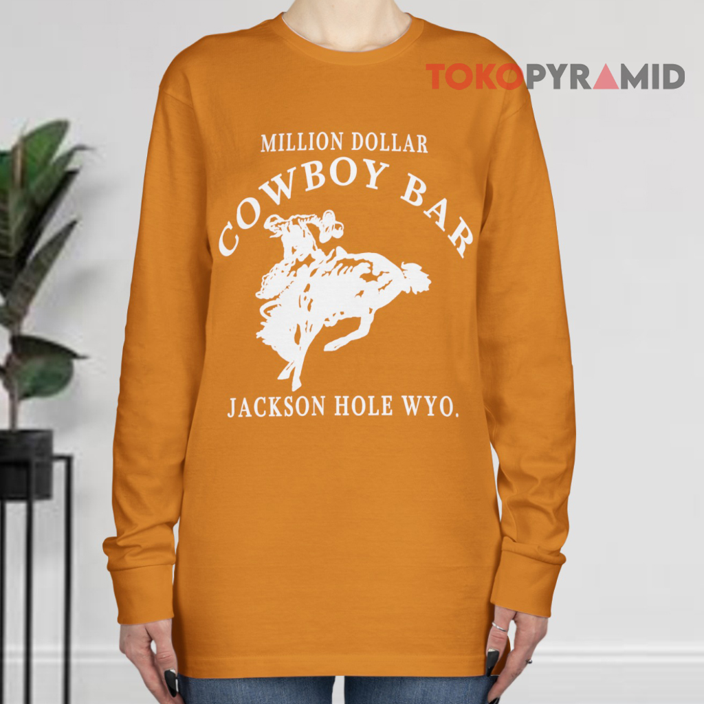 Million Dollar Cowboy Bar Shirt Jackson Hole Wyoming Long sleeved Million Dollar Cowboy Bar Shirt Jackson Hole Wyoming Long sleeved