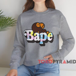 Milo On Bape T shirt Grey Sweatshirt