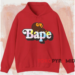 Milo On Bape T shirt Red Hoodie