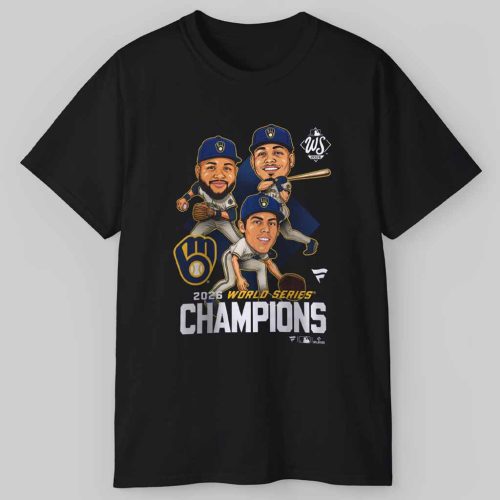 Milwaukee Brewers 2026 World Series Champions Caricature T Shirt