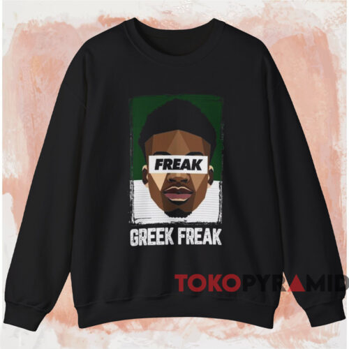 Milwaukee Bucks Giannis Antetokounmpo Greek Freak Tee Black Sweatshirt Milwaukee Bucks Giannis Antetokounmpo Greek Freak Tee Black Sweatshirt