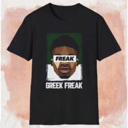 Milwaukee Bucks Giannis Antetokounmpo Greek Freak Tee Black T shirt