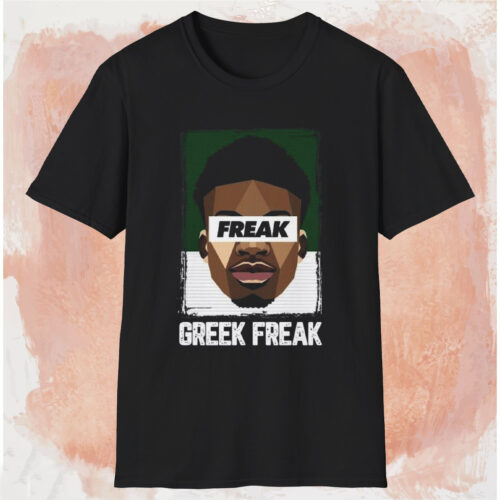 Milwaukee Bucks Giannis Antetokounmpo Greek Freak Tee Black T shirt Milwaukee Bucks Giannis Antetokounmpo Greek Freak Tee Black T shirt