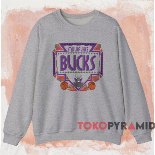 Milwaukee Bucks Graphic Shirt Grey Sweatshirt Milwaukee Bucks Graphic Shirt Grey Sweatshirt