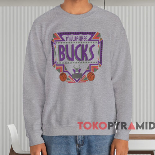 Milwaukee Bucks Graphic Shirt Grey Sweatshirt Milwaukee Bucks Graphic Shirt Grey Sweatshirt