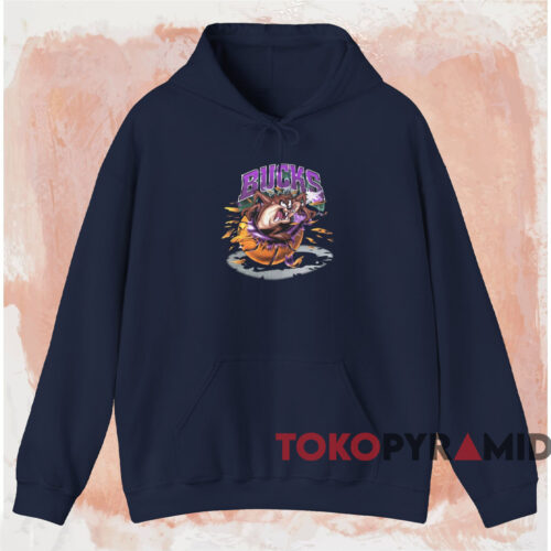 Milwaukee Bucks Looney Tunes Taz Shirt Navy Hoodie Milwaukee Bucks Looney Tunes Taz Shirt Navy Hoodie
