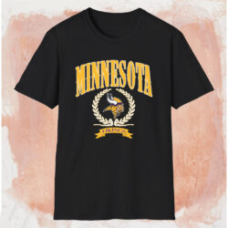Minnesota Vikings Laurel Crest Shirt Black T shirt