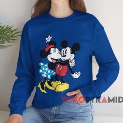 Minnie Hug Mickey T-shirt 4 Minnie Hug Mickey T shirt Blue Sweatshirt