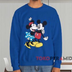 Minnie Hug Mickey T-shirt 3 Minnie Hug Mickey T shirt Blue Sweatshirt